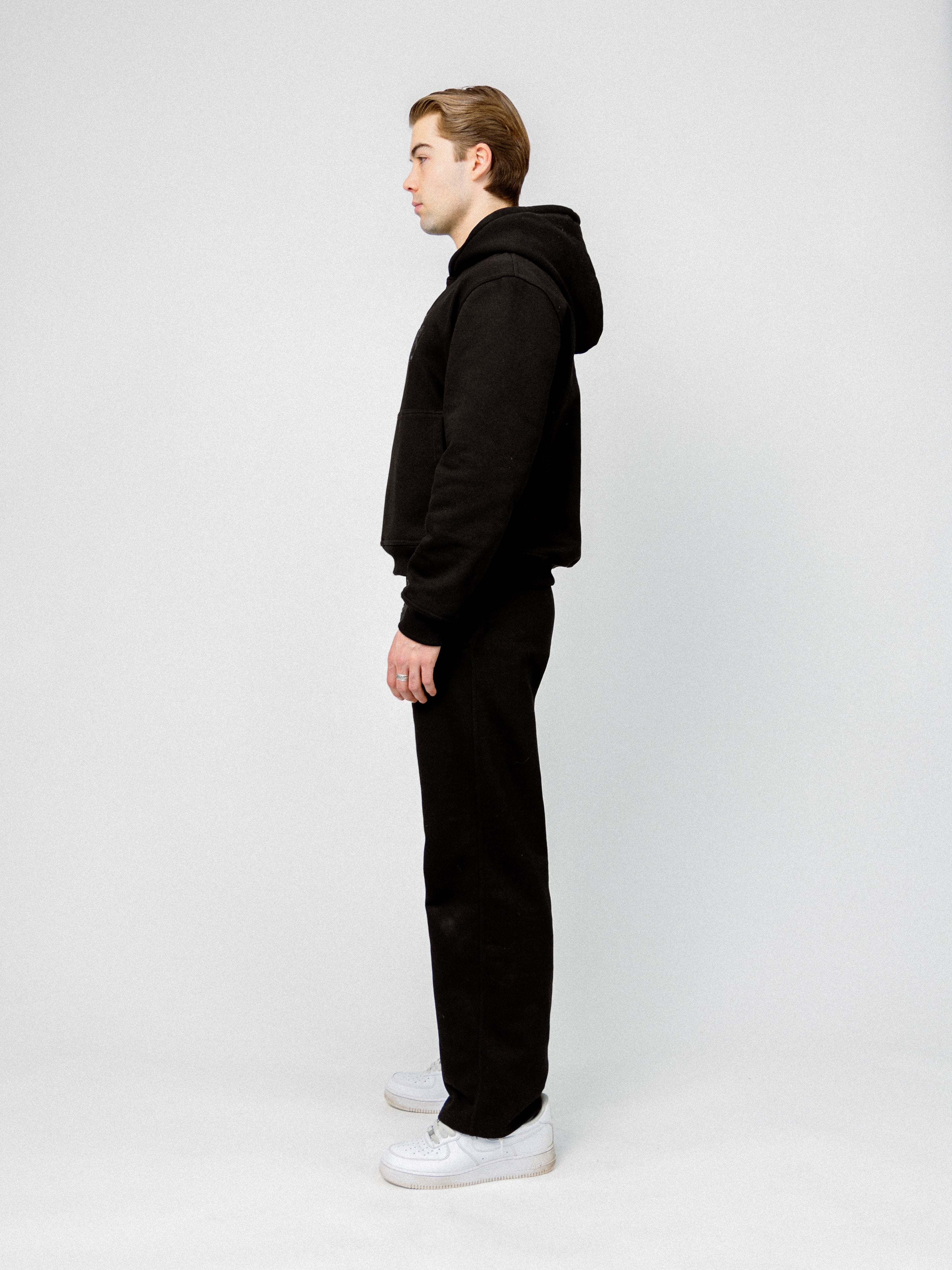 Triple Black Glitter Tracksuit