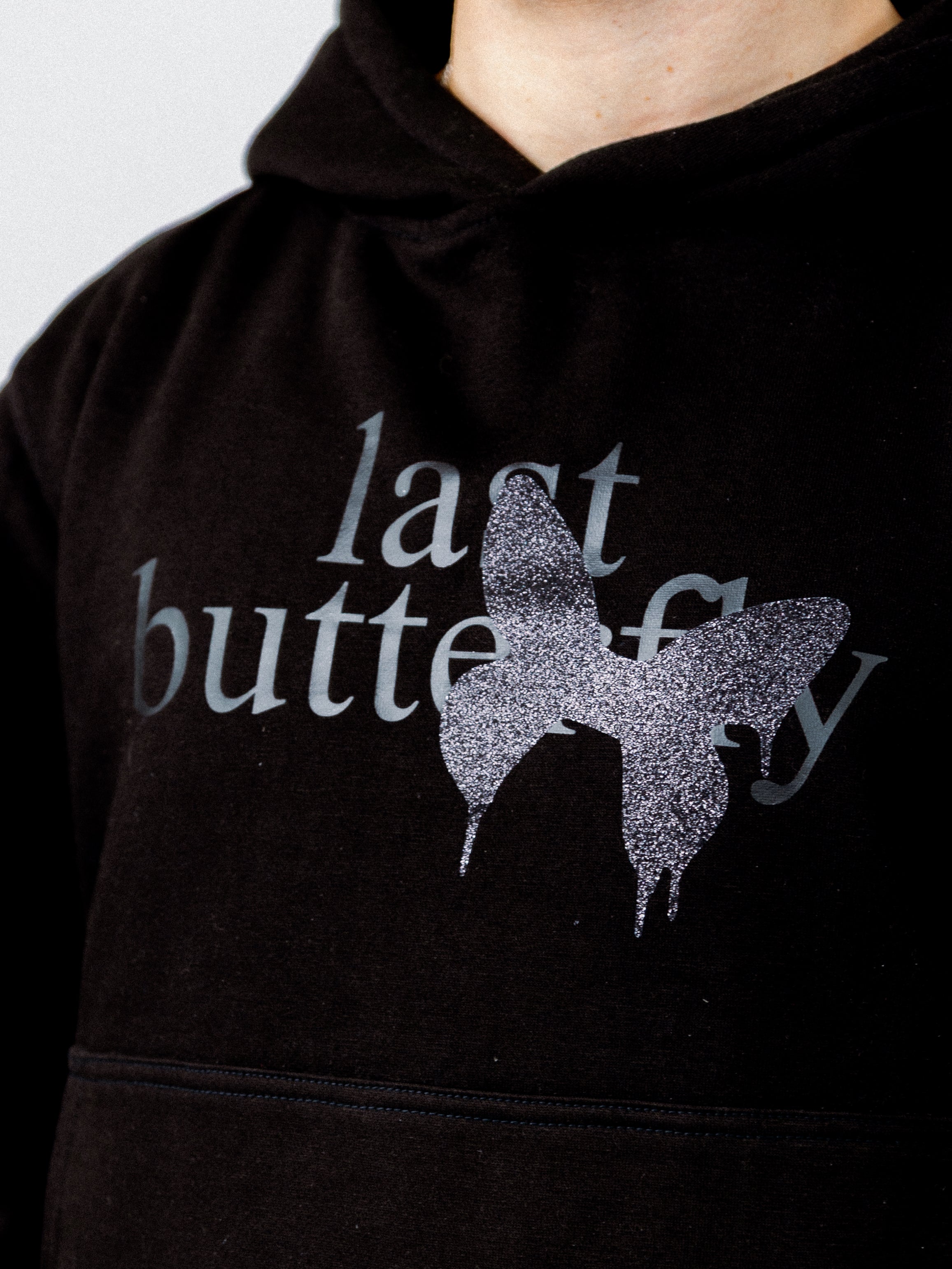 Triple Black Glitter Hoodie